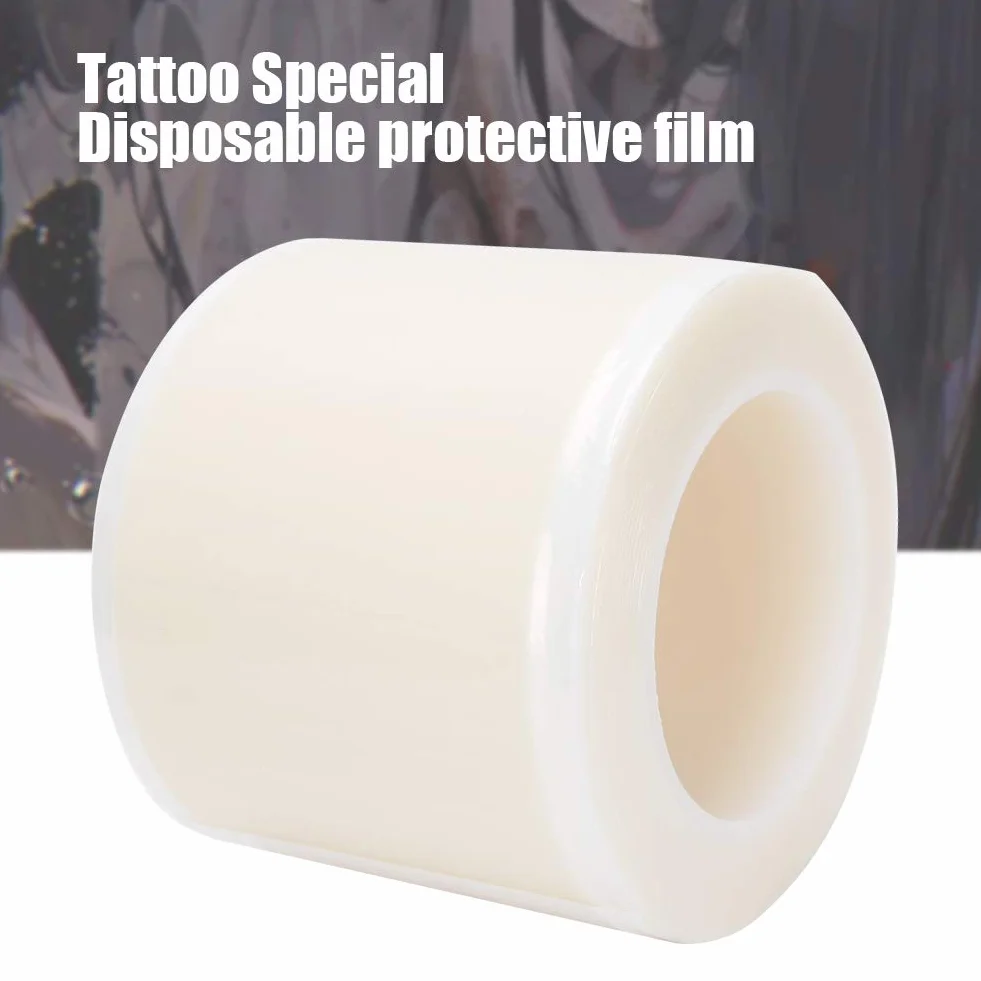 Frischhaltefolie, Barrier Film, Tattoo Barriere Filmrolle, 1200 Blatt Wasserdichte Einweg Schutzfolie, Tattoo Zubehör für Tattoos, Lippen Permanentes Make up (farblos und transparent)