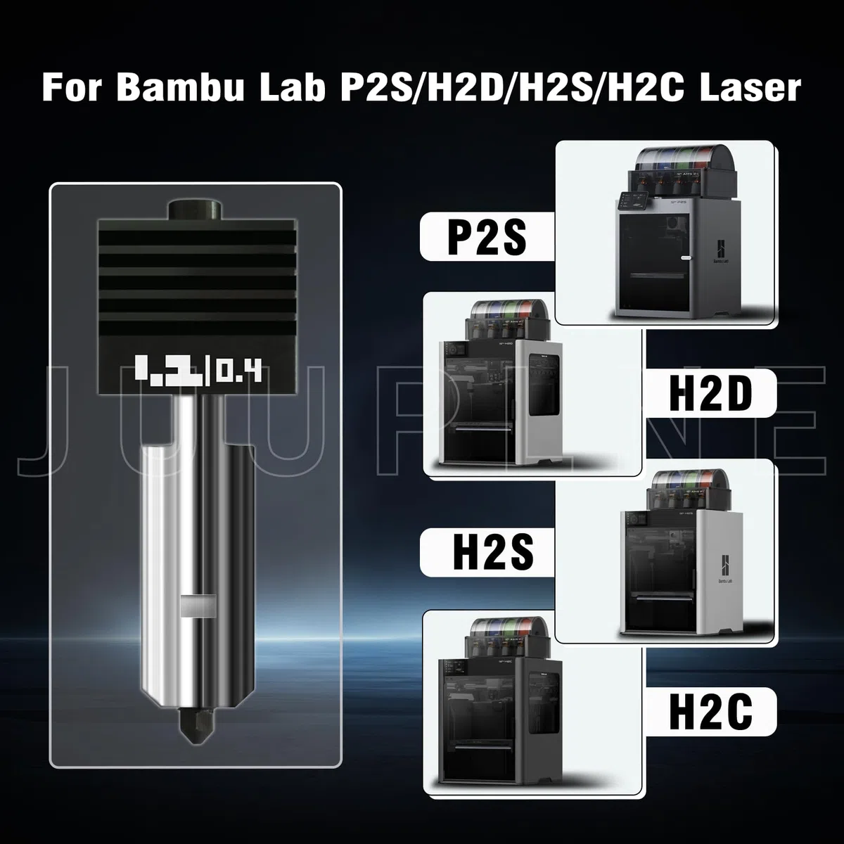 3-Pack 0.2MM+0.4MM+0.6MM P2S Hotend kit for Bambu lab P2S/X2D/H2D/H2S/H2C, Extruder Include Hardened Steel Nozzle and electroplated Heating Block for bambus 3D Printer Accessories