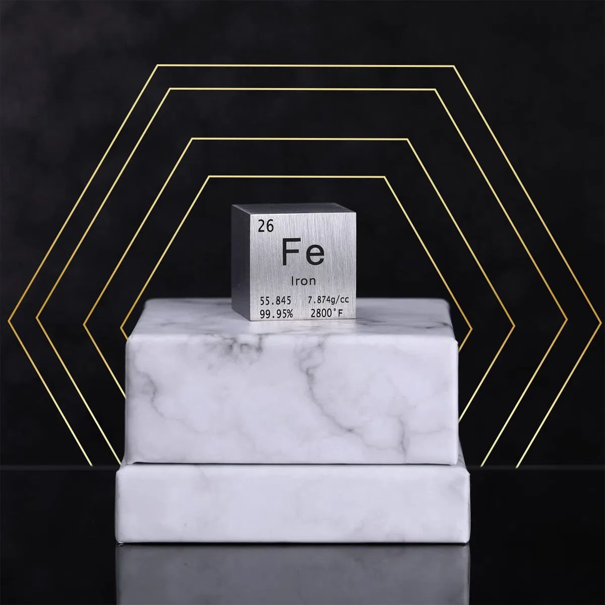 1 Inch Eisen Würfel 25,4 mm Metall Dichte Würfel reines Metall hohe Dichte Element Würfel für Element Sammlungen Labor Experiment Material Hobbys