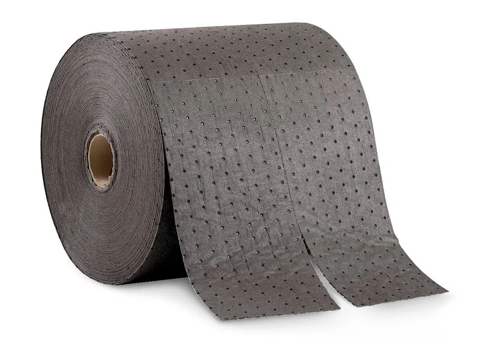 DENSORB Universalbindemittel Vlies Rolle zum Aufsaugen, Ölbindemittel, Economy Triple, light, 3-lagig, 38 cm x 45 m
