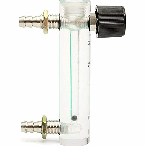 Vogueing Tool Durchflussmesser mit Regelventil YB-4M Luftdurchflussmesser Gasregler für Sauerstoff, Luft und Gas (0-5 l/min)