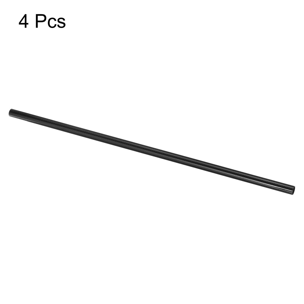 QUARKZMAN 4 Stücke Kohlefaserrohre 12 x 14 x 500mm Leinwandbindung Glänzende Oberflächenstange 3K Rollgewickelte Kohlenstoffrundrohre für RC-Flugzeug Quadcopter Multicopter