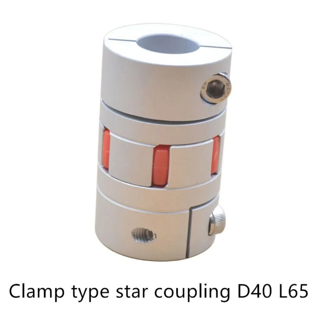 Flexibler Verbinder 1 Stück CNC-Aluminiumlegierung D40 L65 Wellenkupplungsbacke Flexible Pflaumenkupplung Spinnenkupplung Innenloch 10 mm bis 20 mm Klemmverlängerung(14mm to 24mm)