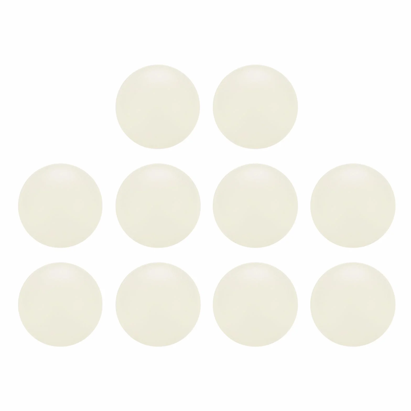 sourcing map Nylon-Kugellagerkugeln, 16 mm, poliert, solide Kugel, G2 Präzision, Weiß, 10 Stück