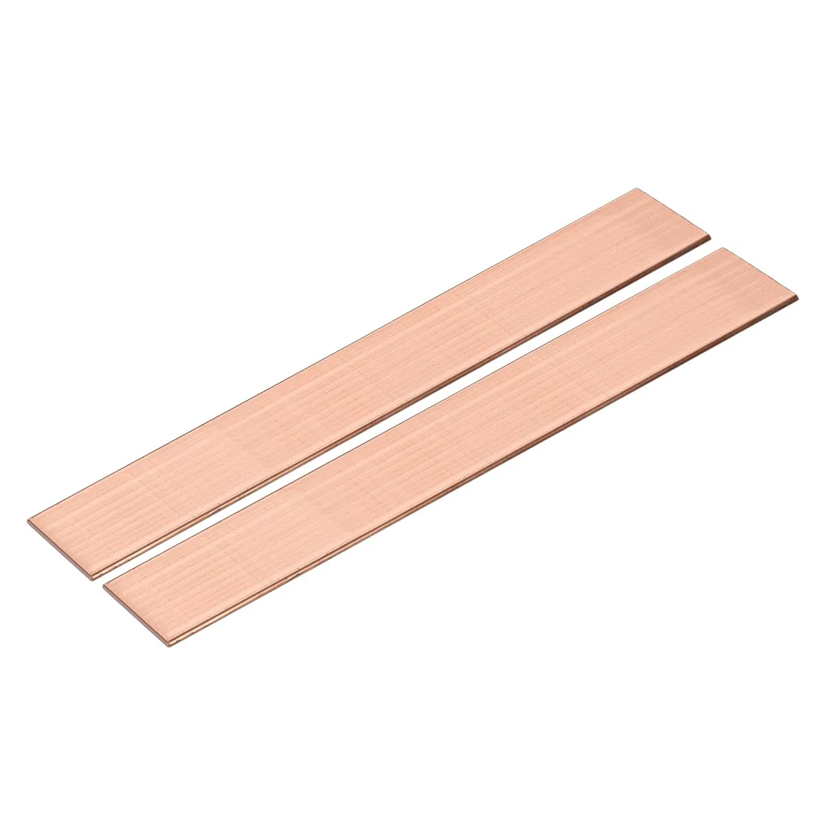 sourcing map Kupfer-Flachstange, C110, massive Kupfer-Busschienenplatte, massive Metallbleche für Heimwerker, Handwerk, Reparaturen, elektrisch, 1 mm x 20 mm x 230 mm, 2 Stück