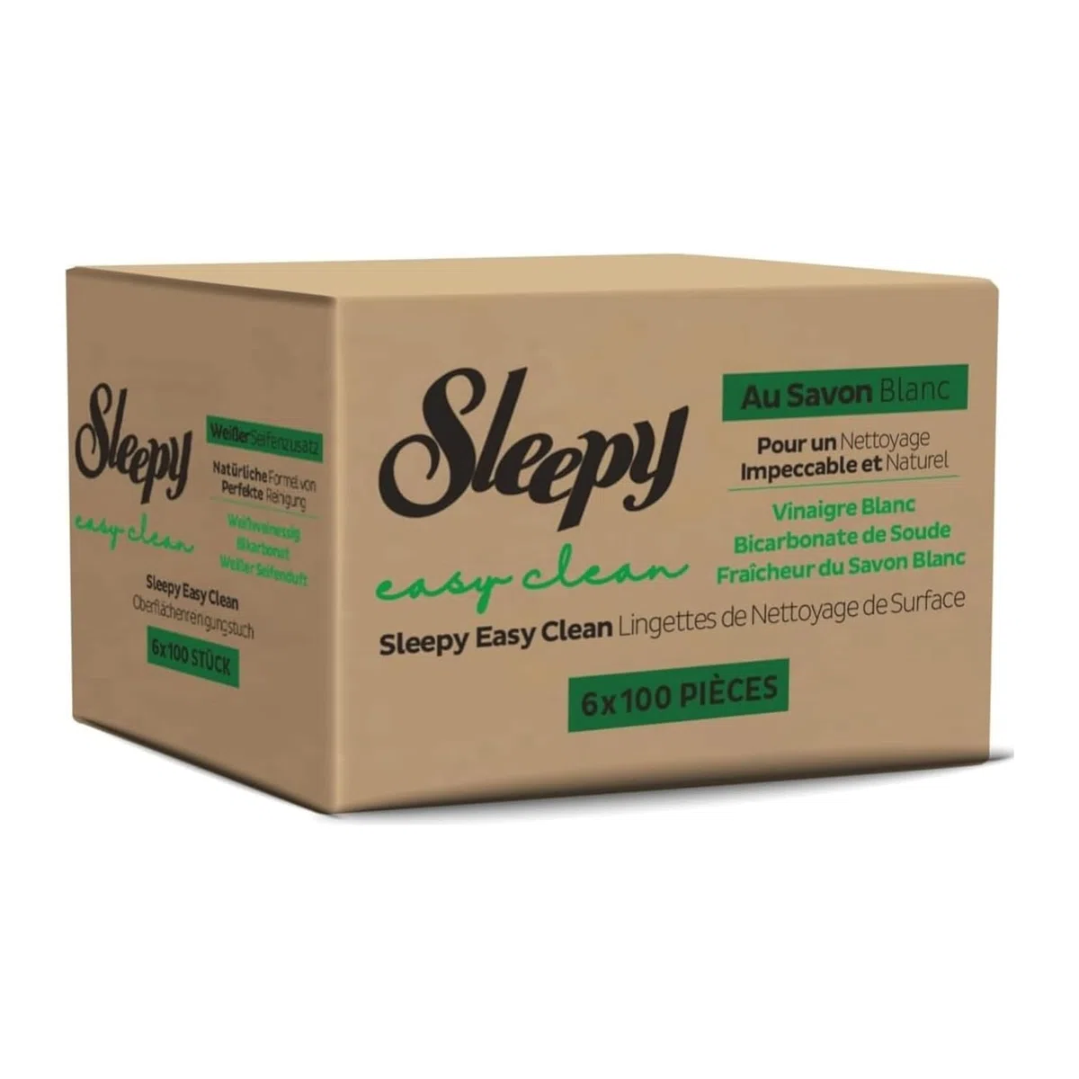 Sleepy Reinigungstücher für den täglichen Oberflächeneinsatz Reinigungstuch 6x100 Stück (Grün)