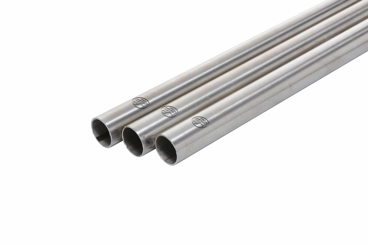 Rundrohr/Edelstahl/geschliffen Korn240 / WST 1.4301 / V2A / Wandstärke: 2mm (Ø 42,4mm; Länge: 2000mm)