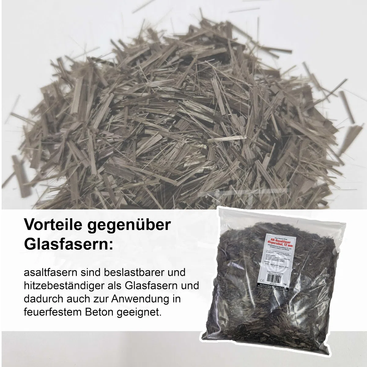 AR-Basaltfaser integral 24 mm, 0,5kg