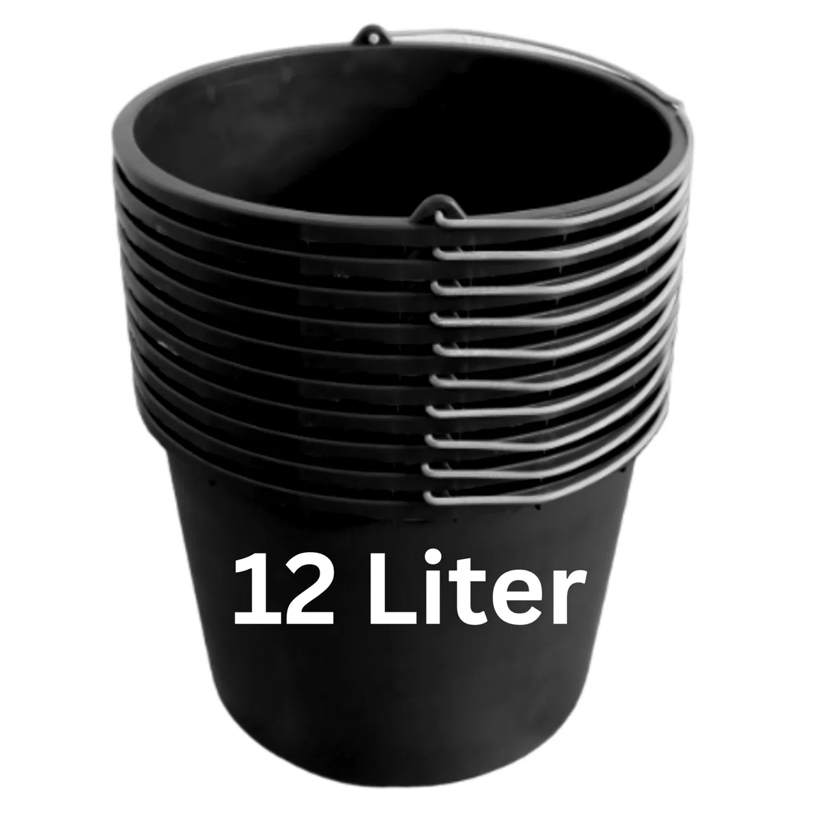 ViD 10 Stück Mörteleimer/Betoneimer 12 Liter | Ø30 x 23 cm | Baueimer/Putzeimer/Eimer für Baustelle, Garten, Renovierung