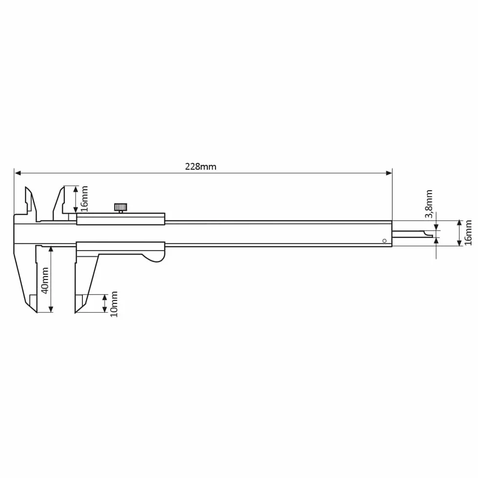 MAHR 16 FN Messschieber 150 mm mit Feststellschraube