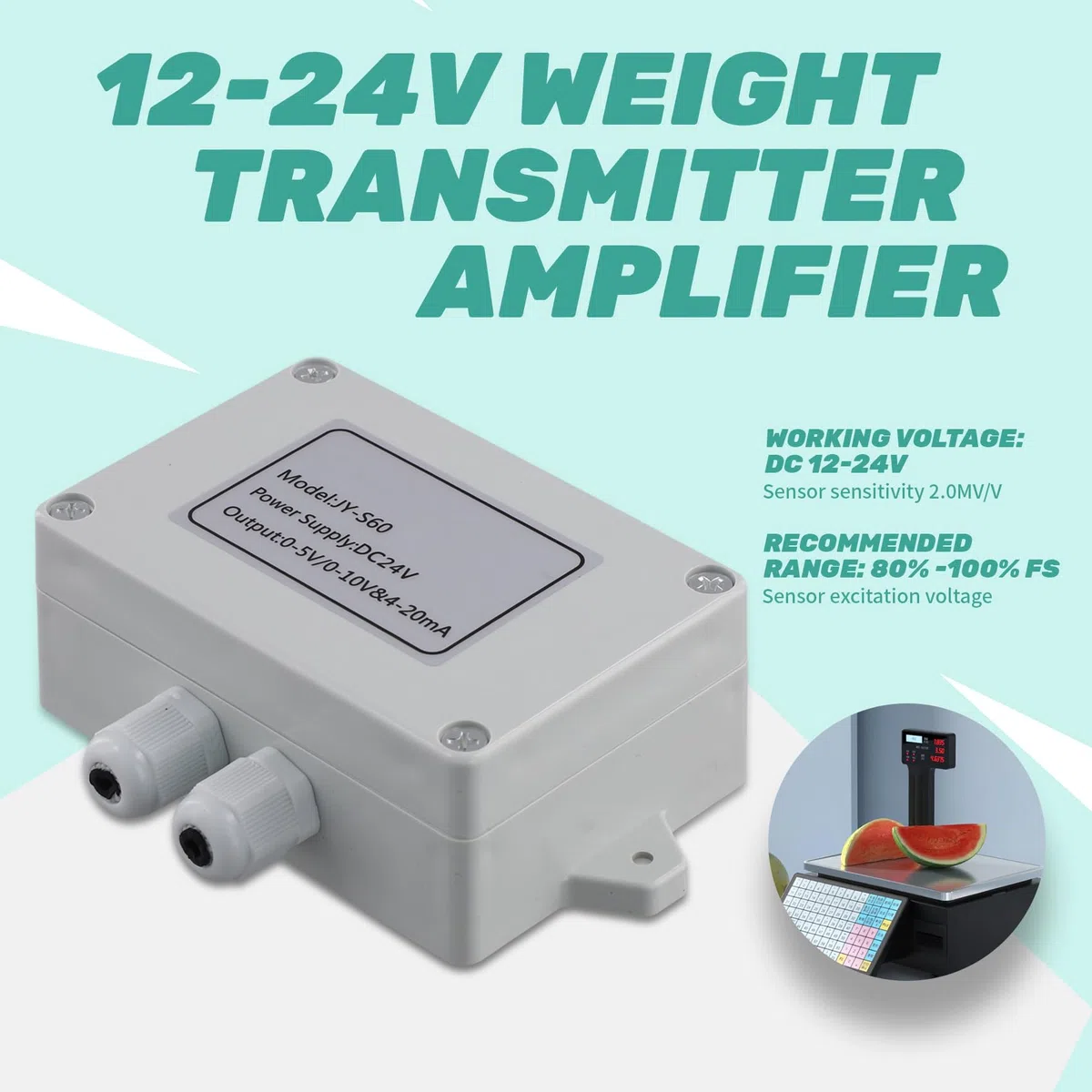 Wägetransmitter 12-24V Wägetransmitter Verstärker Wägezellenverstärker Gewichts-Sensorverstärker Wägezellen-Umwandler