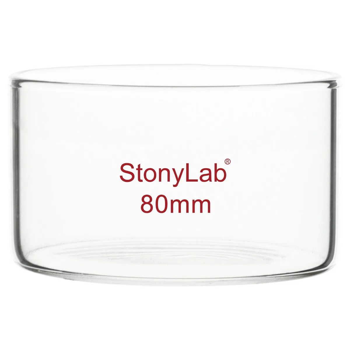 stonylab Kristallisierschale, Dickwandige Kristallisierschalen aus Hochwertigem Borosilikatglas für Kristallisation und Verdampfung im Labor, Flacher Boden, Ohne Ausguss, 100 ml