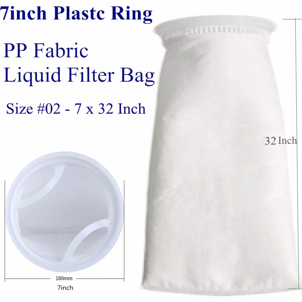 Filterbeutel aus Filz, 10 Mikrometer, 17,8 cm Ring, 81,3 cm lang, flüssige Wasserfiltersocken, 2 Stück (10 Mikron, 17,8 x 81,3 cm)