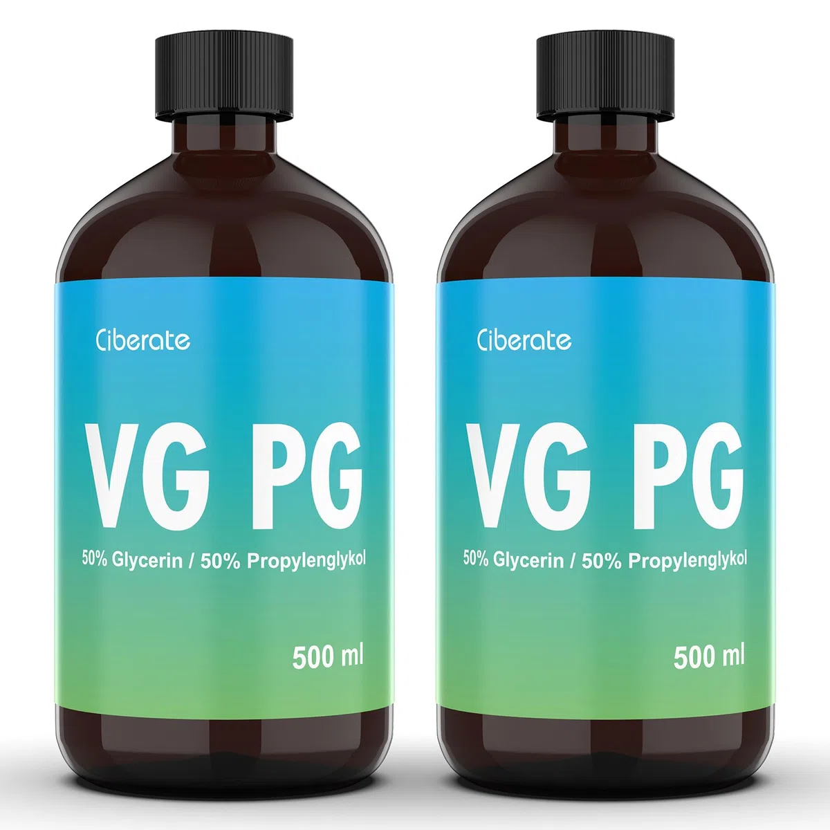 2 x 500ml 50% VG Glycerin / 50% PG Propylenglykol - Vegan, Pflanzlich, Pharmazeutische Qualität, Premium Hochreines VG/PG-Gemisch, 0% Zusatzstoffe