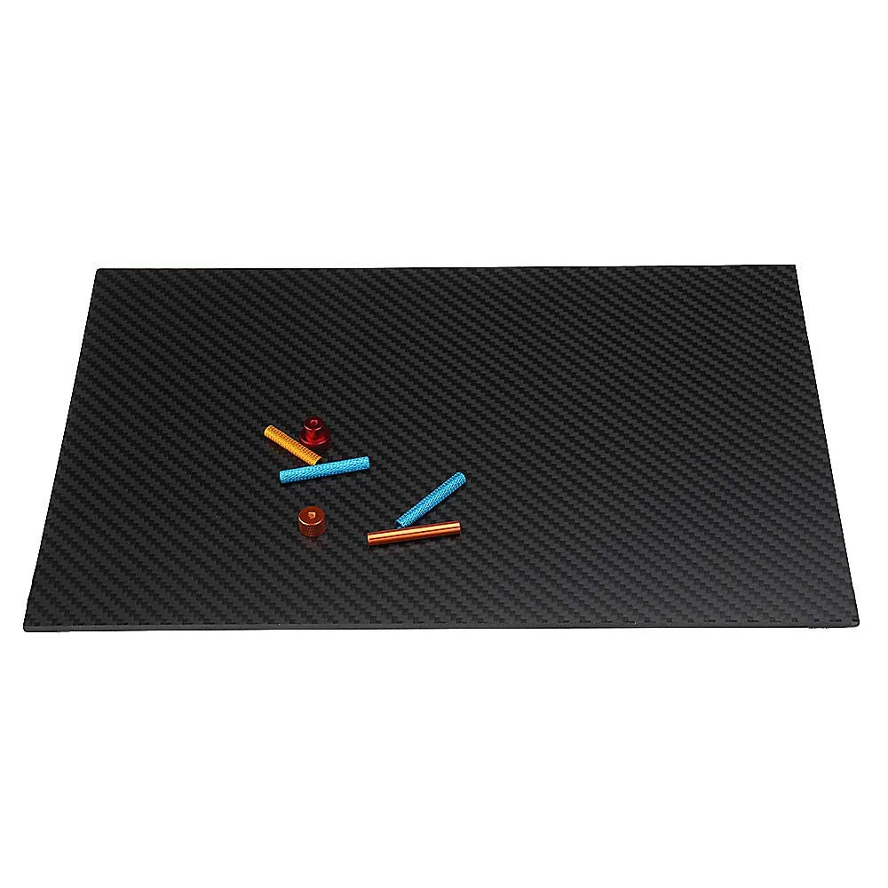 Generic 3K-Kohlefaser-Platte, 200 x 300 mm, Schwarz, 2 mm Dicke