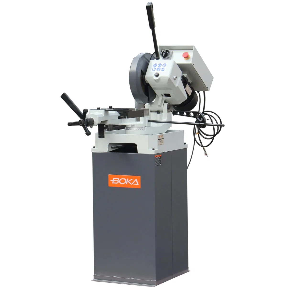 BOKA Manuelle Metallkreissäge, 250mm HSS-Sägeblatt, Gehrungssäge mit Doppelschraubstock, präzises Metallschneiden, ideal für Stahl, Aluminium, Kupfer, CS-250