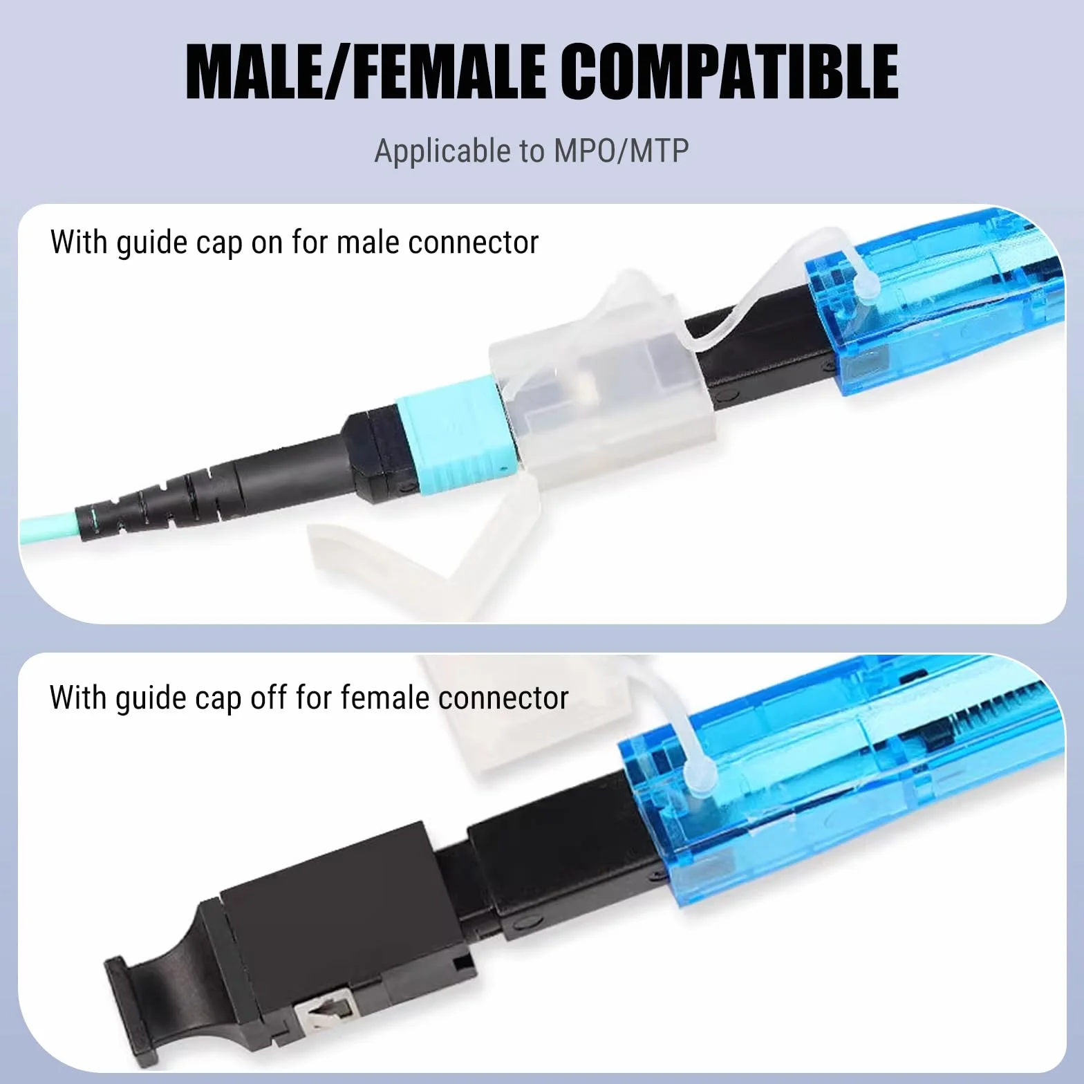 Glasfaser Stecker Reinigungsstift, One-Click Glasfaser Reiniger MPO/MTP Steckerreiniger, Lwl Reinigungsstifte Fiber Optic Connector Cleaner Optische Reinigungsbox, Reinigt üBer Zu 600 Mal