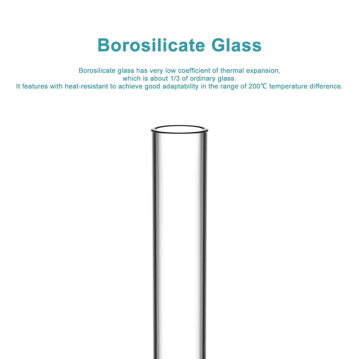 StonyLab 50 Stück Reagenzgläser Glas, 50er Pack Test Tubes Borosilikatglas Rundboden Reagenzglas, 12mm OD X 75mm Länge