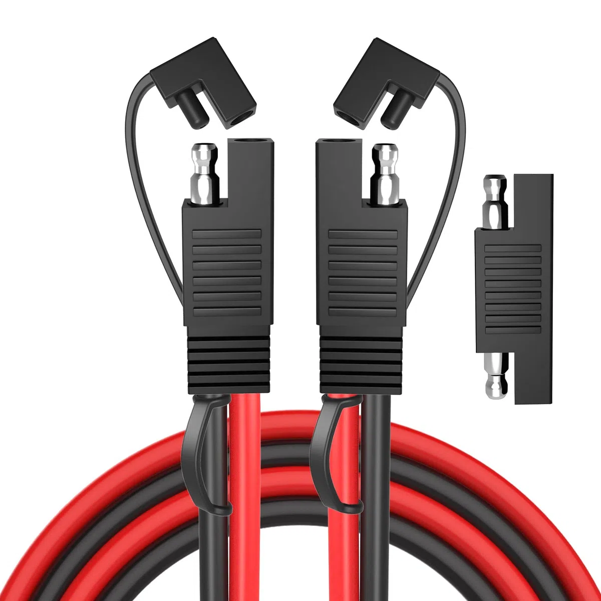 SAE zu SAE Verlängerungskabel 10AWG 10ft/3m Schnellkupplungskabelbaum SAE Stecker mit SAE zu SAE Polaritätsumkehradapter für Automotive, Solarpanel SAE Stecker, Motorrad, Autos, Traktor
