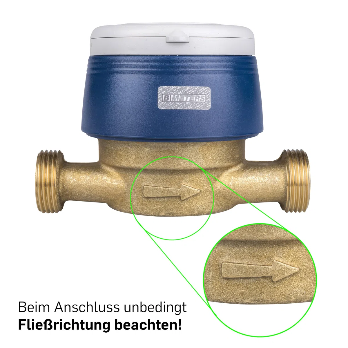 SPEWA Zapfhahnzähler | Wasseruhr Garten geeicht mit Montageset | Wasserzähler geeicht 3/4 zoll |Eichung 2026