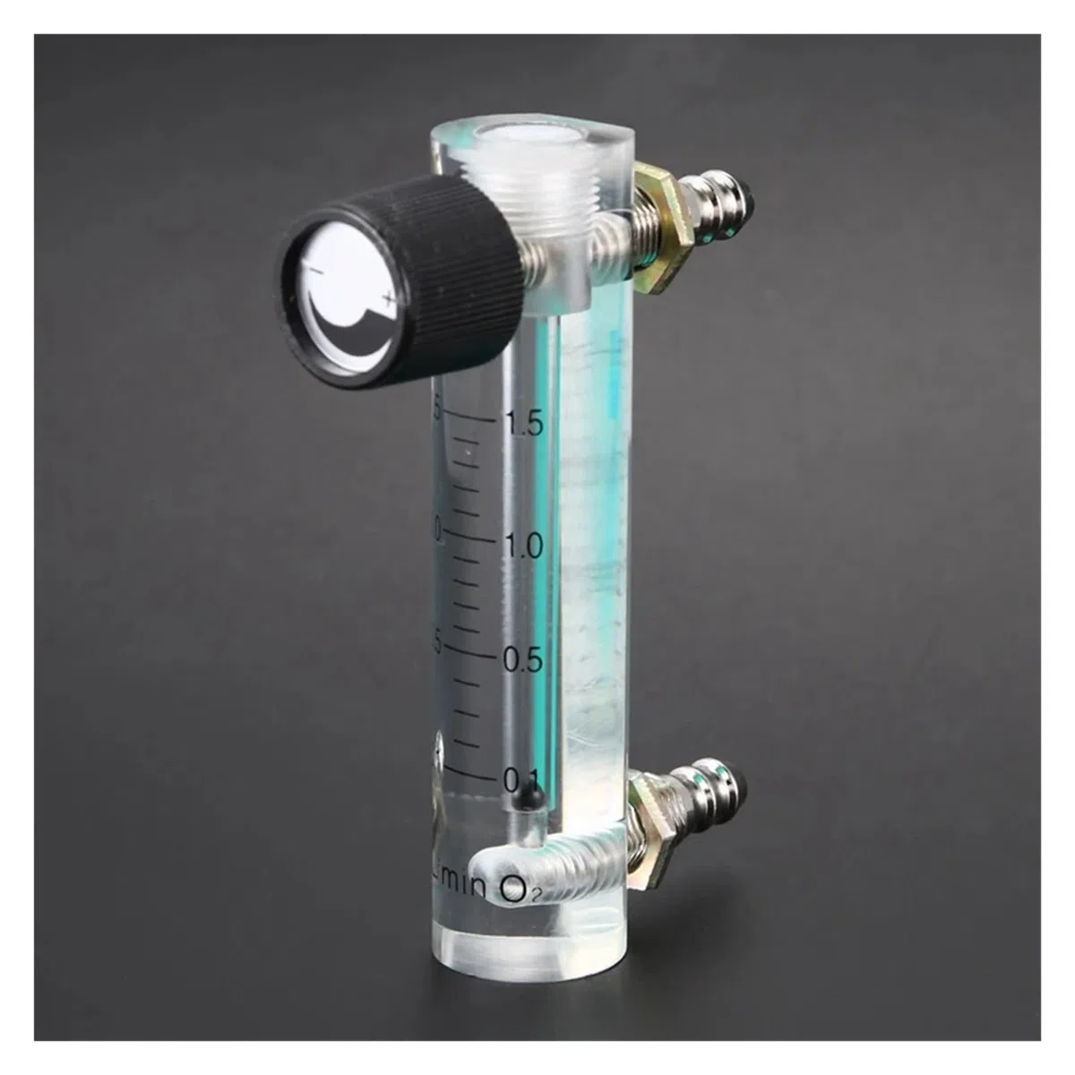 Wasserzähler, 2X 0,1-1,5LPM 1,5L Sauerstoff Durchflussmesser Durchflussmesser Mit Regelventil For Sauerstoff Luft Gas
