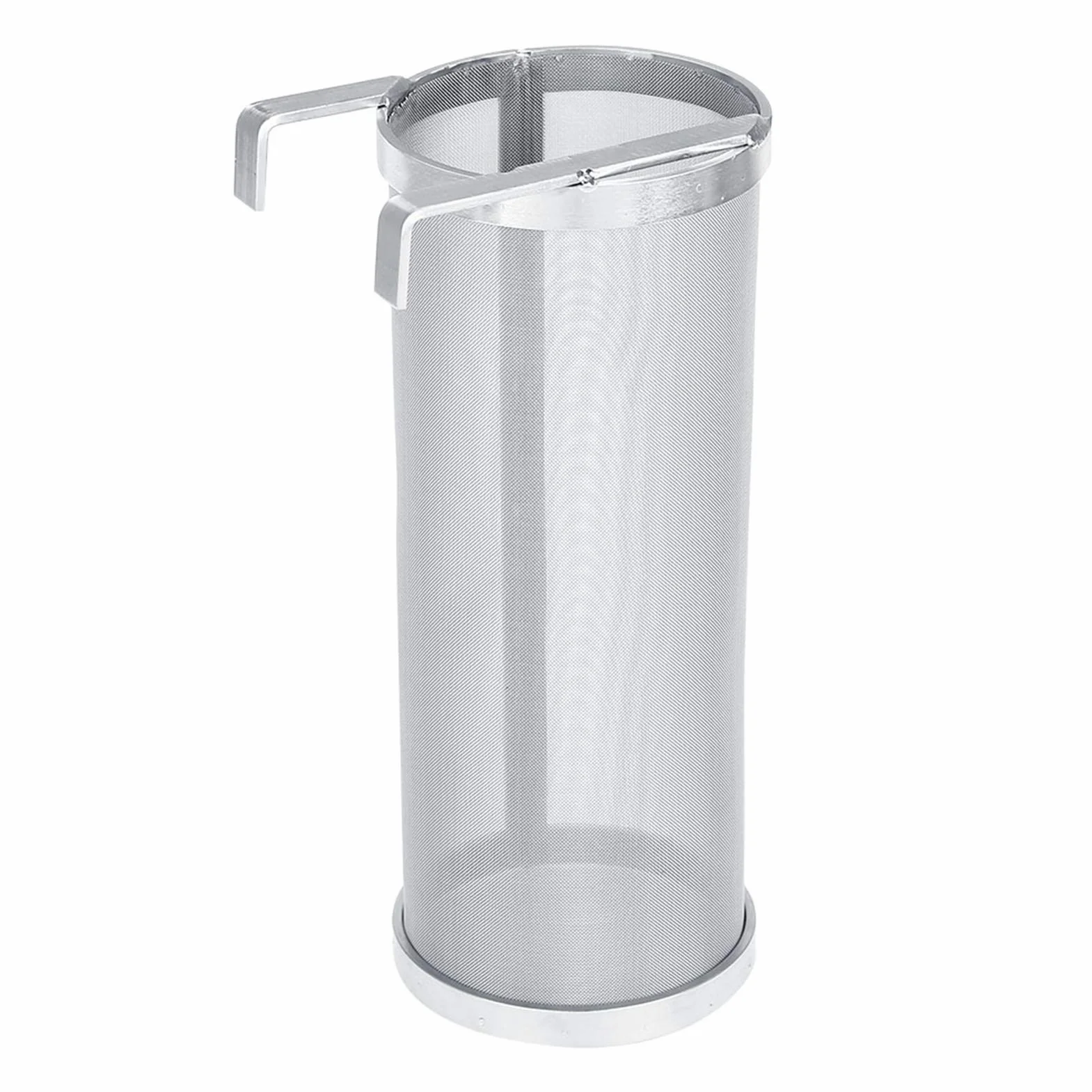 Hopfenfilter aus Edelstahl für selbstgebrautes Bier – Langlebiger und korrosionsbeständiger Filter mit praktischen Aufhängehaken für reinen Geschmack – Größe Nr. 1 (10 x 25,5 cm)