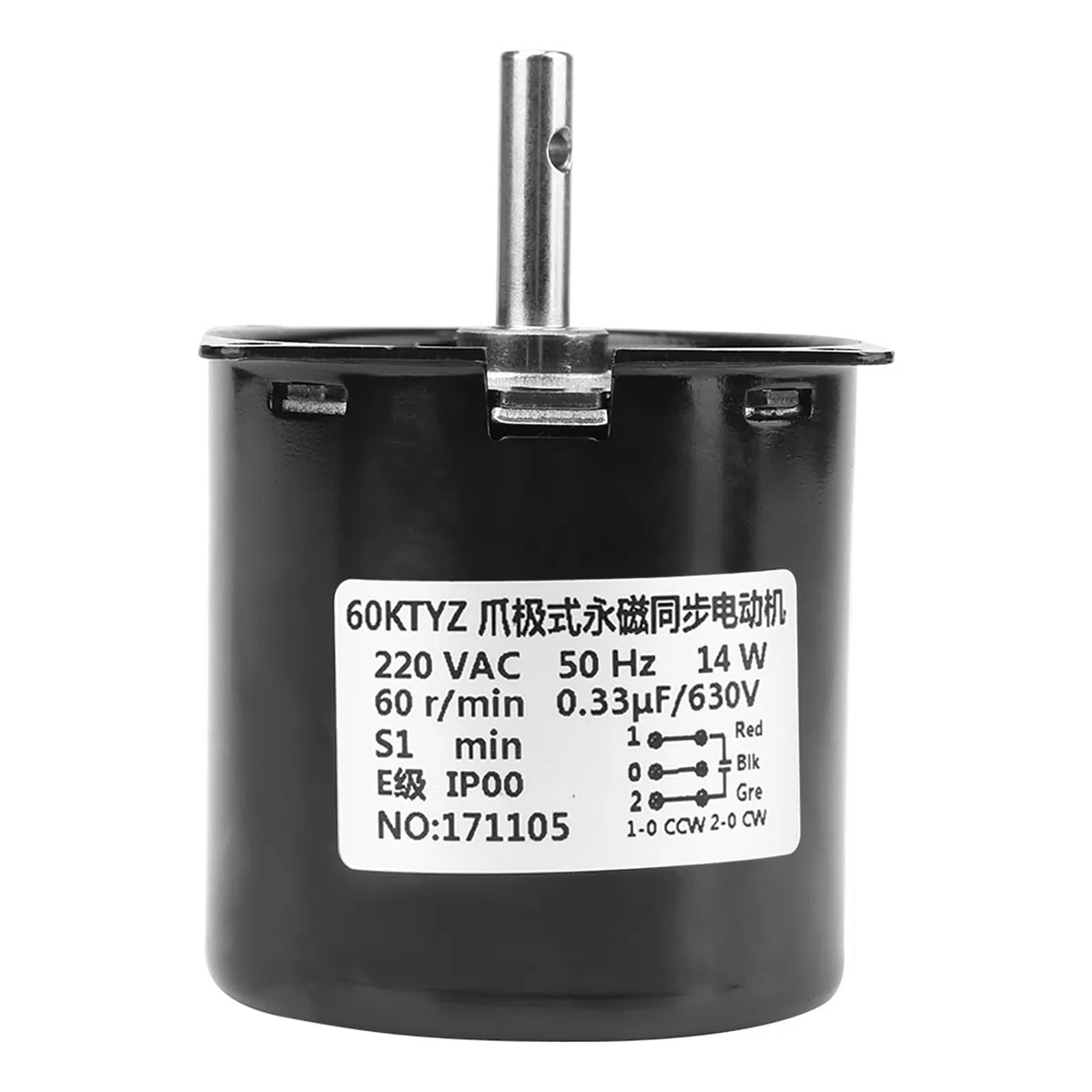 AC 220V 60ktyz Motor mit Hohem Drehmoment 1400 U/min 150W, 60ktyz Metallgetriebe Permanentmagnet-Synchronmotor Ersatzteil Hardware-Tool (60 U/Min)