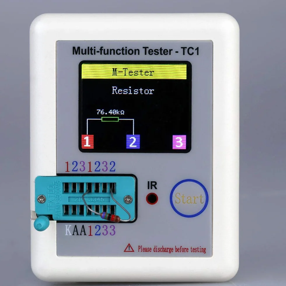 Hancaner Transistor Tester mit TFT Hintergrundbeleuchtung Farbe Anzeige Didoe Triode Kapazitiv Widerstand Detektor Induktivität MOSFET NPN PNP