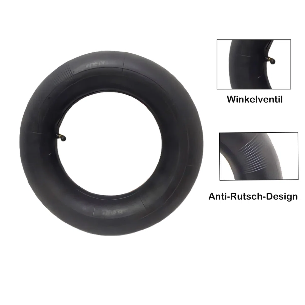 2 Stück Schubkarrenreifen 4.80/4.00-8 mit Schlauch Set, Ersatzreifen 4PR, Schubkarrenrad, robuster Gummireifen 250kg Traglast, Schubkarrenreifen Profil für Baugelände