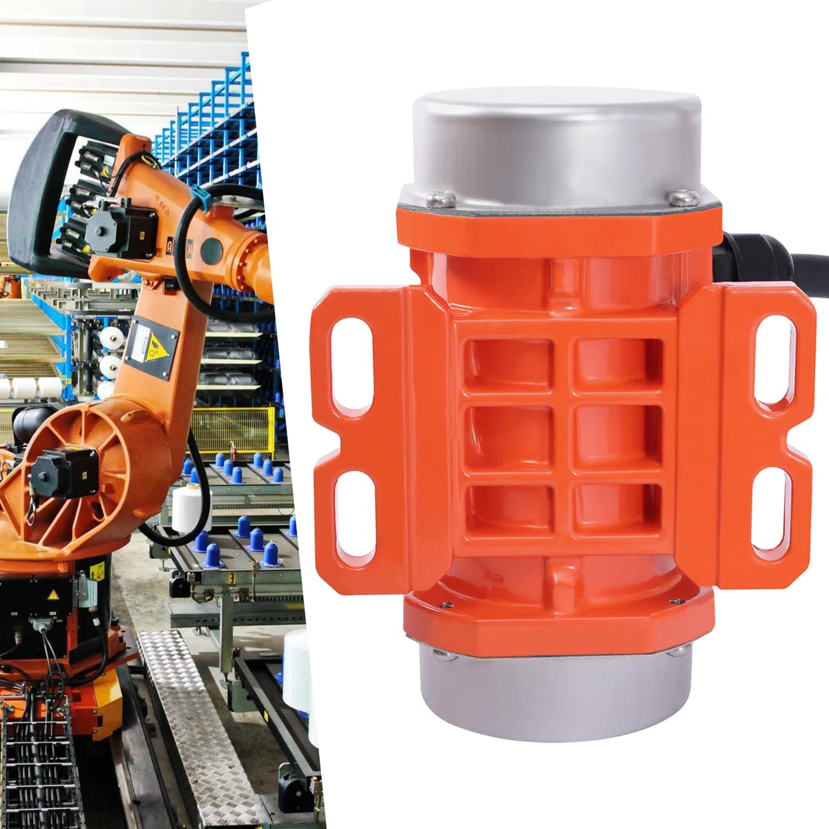 Vibrationsmotor 40W 220V Rüttelmotor Einphasig Vibration Motor IP65 Betonrüttler 3000U/min für Bergbau, Metallurgie, Kohle, Strom und Bau, Vibrationsstärke 25kg