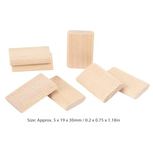 ViaGasaFamido 100 Pack 5x19x30mm Beechwood Lose TaNo Domino Lose Tenon Tischlerei für Möbelschrank