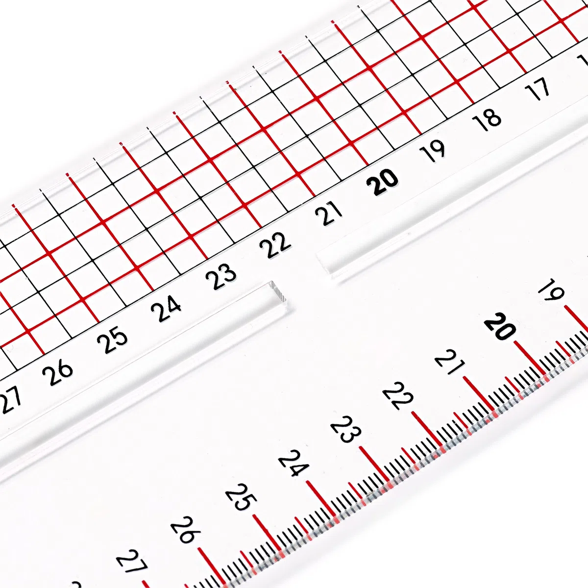Prym 611501 Kurvenlineal 52,5 x 16 cm – Transparentes Schneiderlineal für Rundungen, Taille, Hüfte, Saum & Schnittmuster – Multifunktionales Kurvenmaß für Nähen & Schneidern