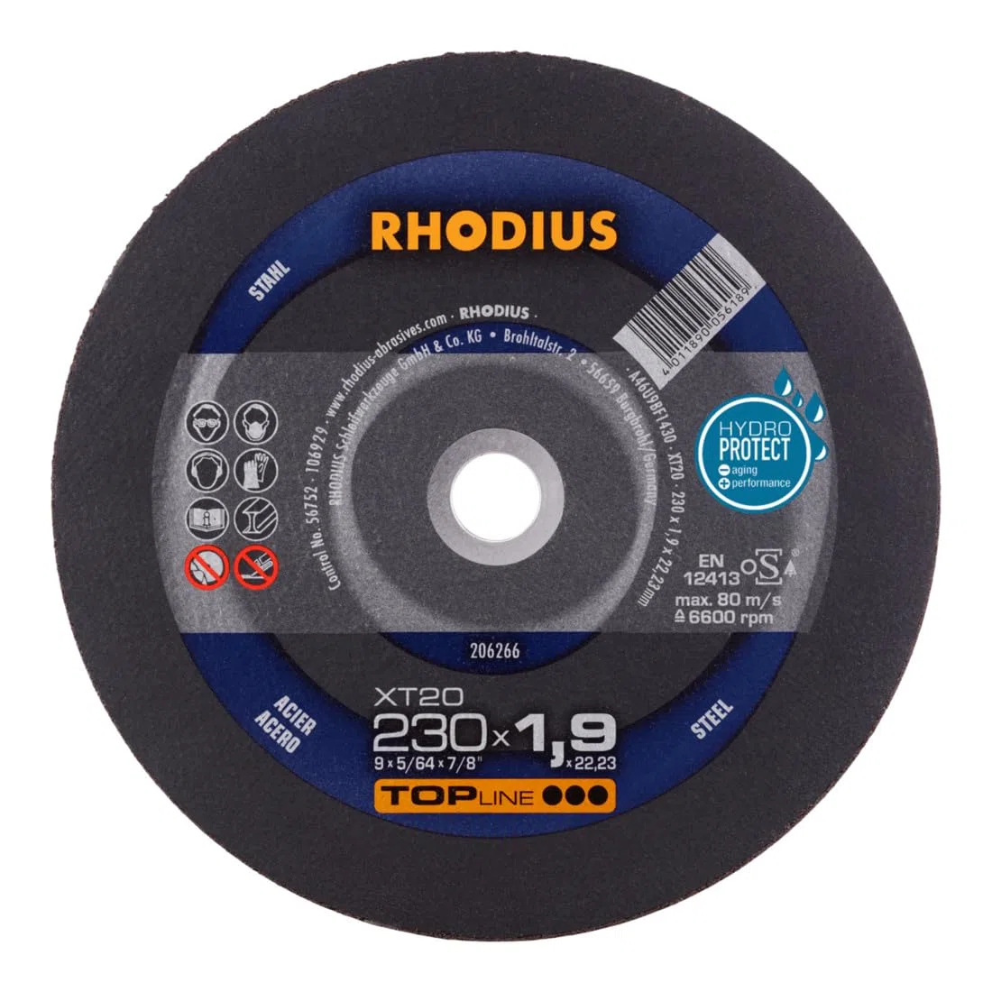 RHODIUS TOPline XT20 Extradünne Trennscheibe 230 x 1,9 x 22,23 mm 25 Stk