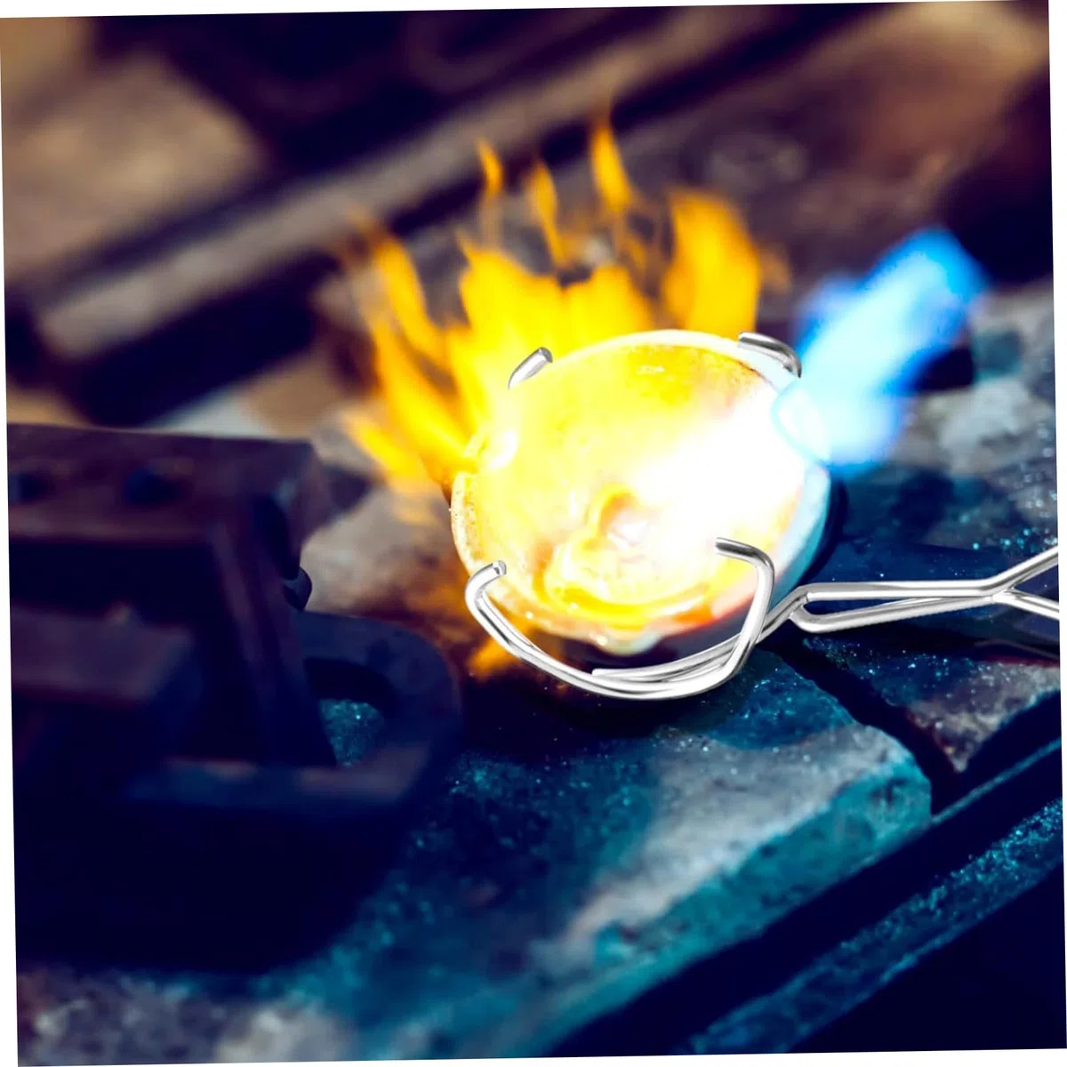Tiegel zum Schmelzen von Metall, 4-teilig/Set, Tiegelzange und 3 Tiegel, hitzebeständiges Metallguss-Set, Keramik-Tiegelschale, Schüssel, Tasse für Metallguss-Set, Tiegel, Metallguss-Set, Tiegelzange,