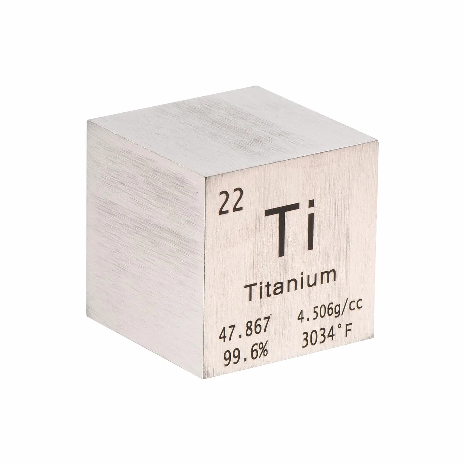 PATIKIL Titanwürfel Metallelement Hochdichter Block Reines Periodensystem Element Würfel Magnesiumblock für Elementsammlungen Lehrerlabor Wissenschaftliches Experiment, 1 Zoll