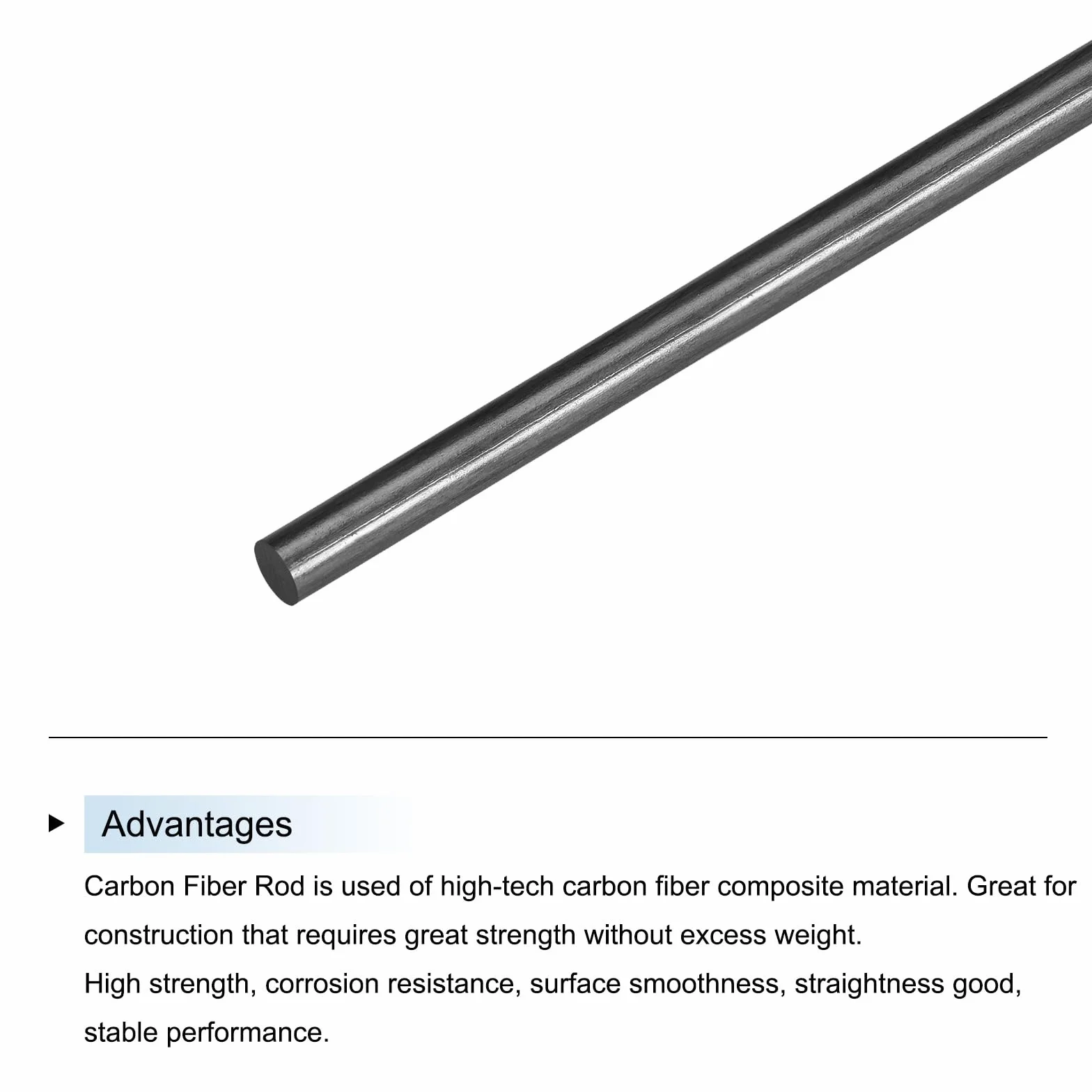 QUARKZMAN Kohlefaserstab, 2mm x 500mm für RC Flugzeug DIY Werkzeug Flügelrohr Quadcopter Arm, Packung mit 8 Stück