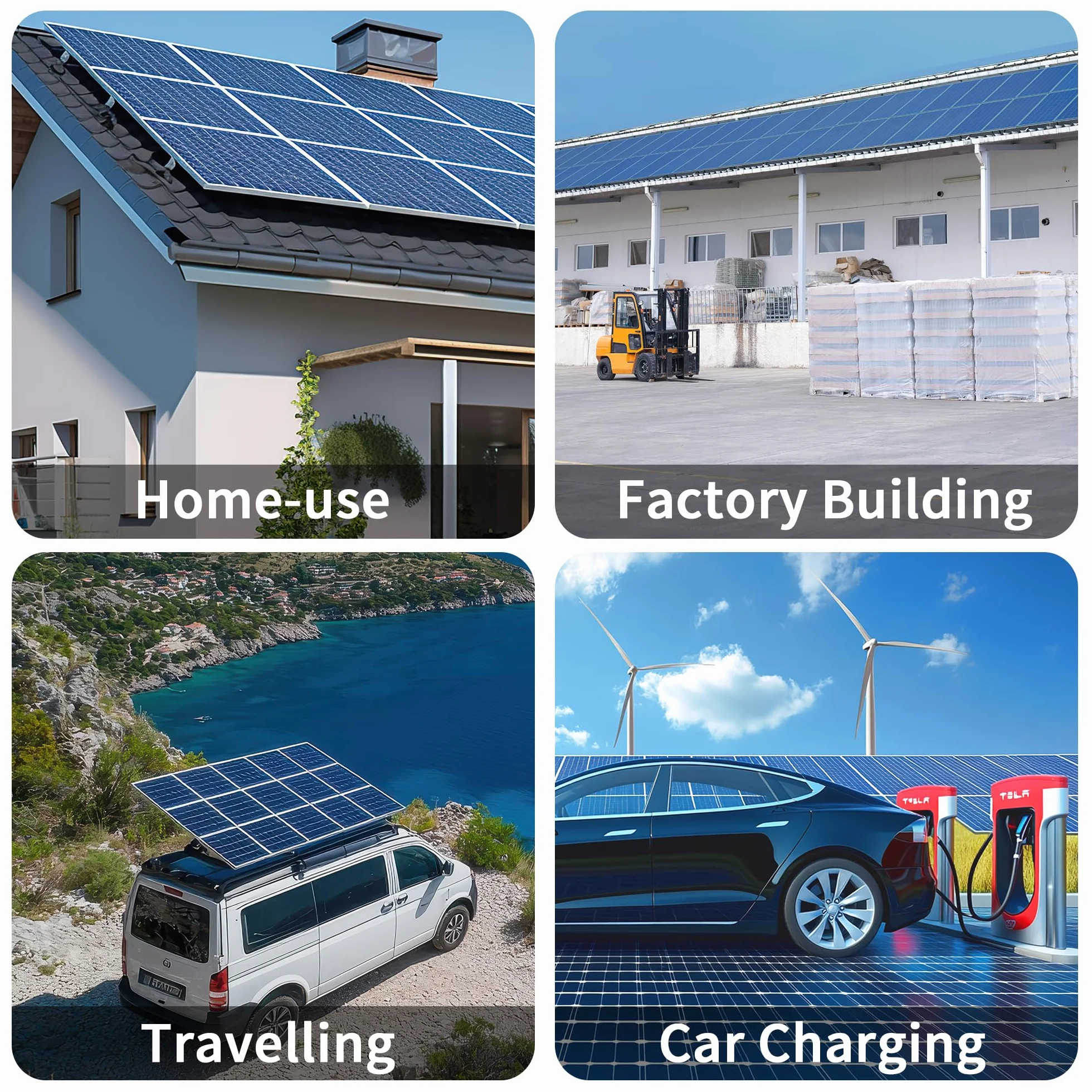 RC Mikrowechselrichter 2000W für Balkonkraftwerk, 26-60V DC Eingang pro Kanal, 99.8% MPPT Inverter, unterstützt WiFi, App Fernüberwachung, IP67, 0% Mehrwertsteuer