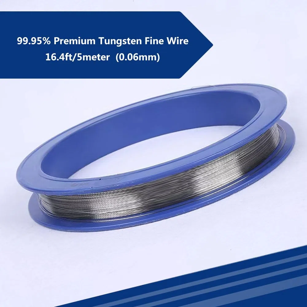 99,99% Wolfram-Filament-Durchmesser 0,01-1 mm hochreiner Wolframdraht-Elektrodendraht, Metalldraht-Spule elektrischer Heizdraht,0.06mm*5m