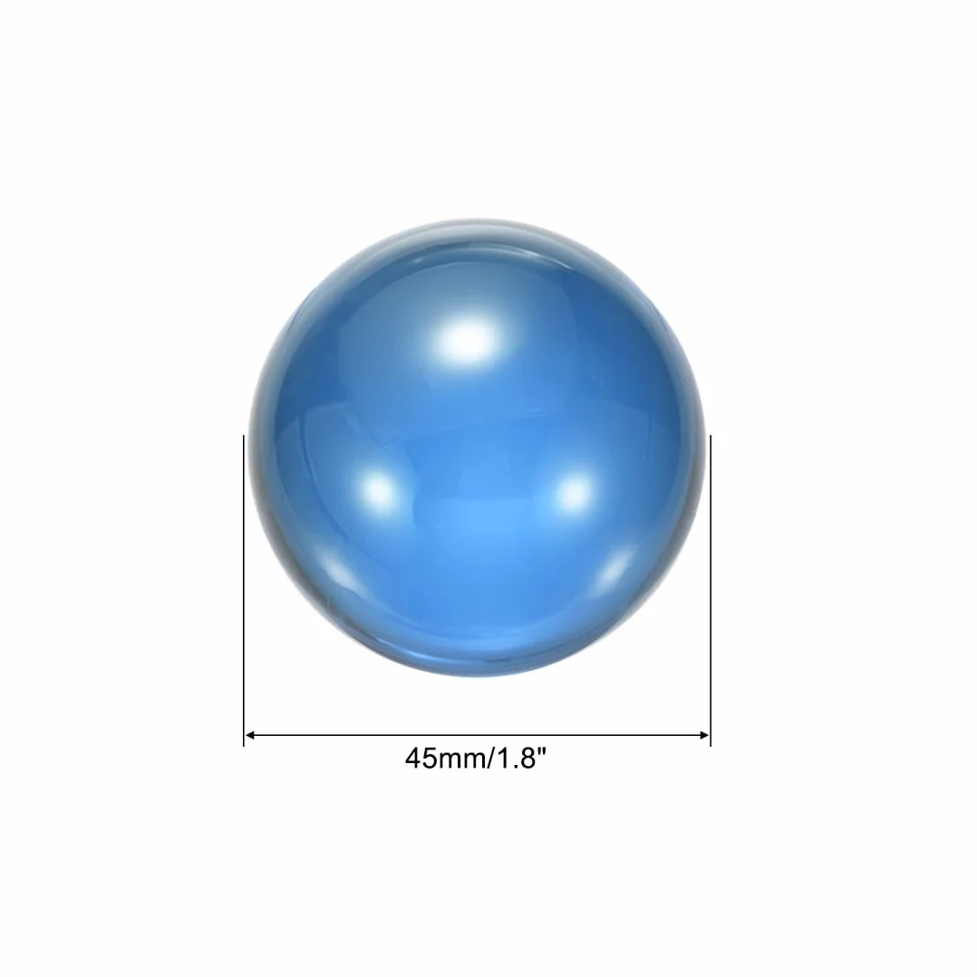 sourcing map Jonglierball aus klarem Acryl, 45 mm, Blau, 2 Stück
