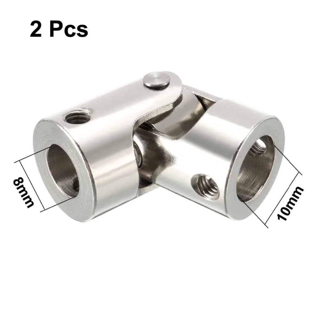Lenkung Kreuzgelenk 2 stücke Drehbares Kreuzgelenk 6mm 8mm 4mm Bohrungsdurchmesser Lenkgetriebe U-Typ Gelenkkupplung Wellenkupplung M3 M4 Gewinde Drehbarer Verbinder(8mm to 8mm)
