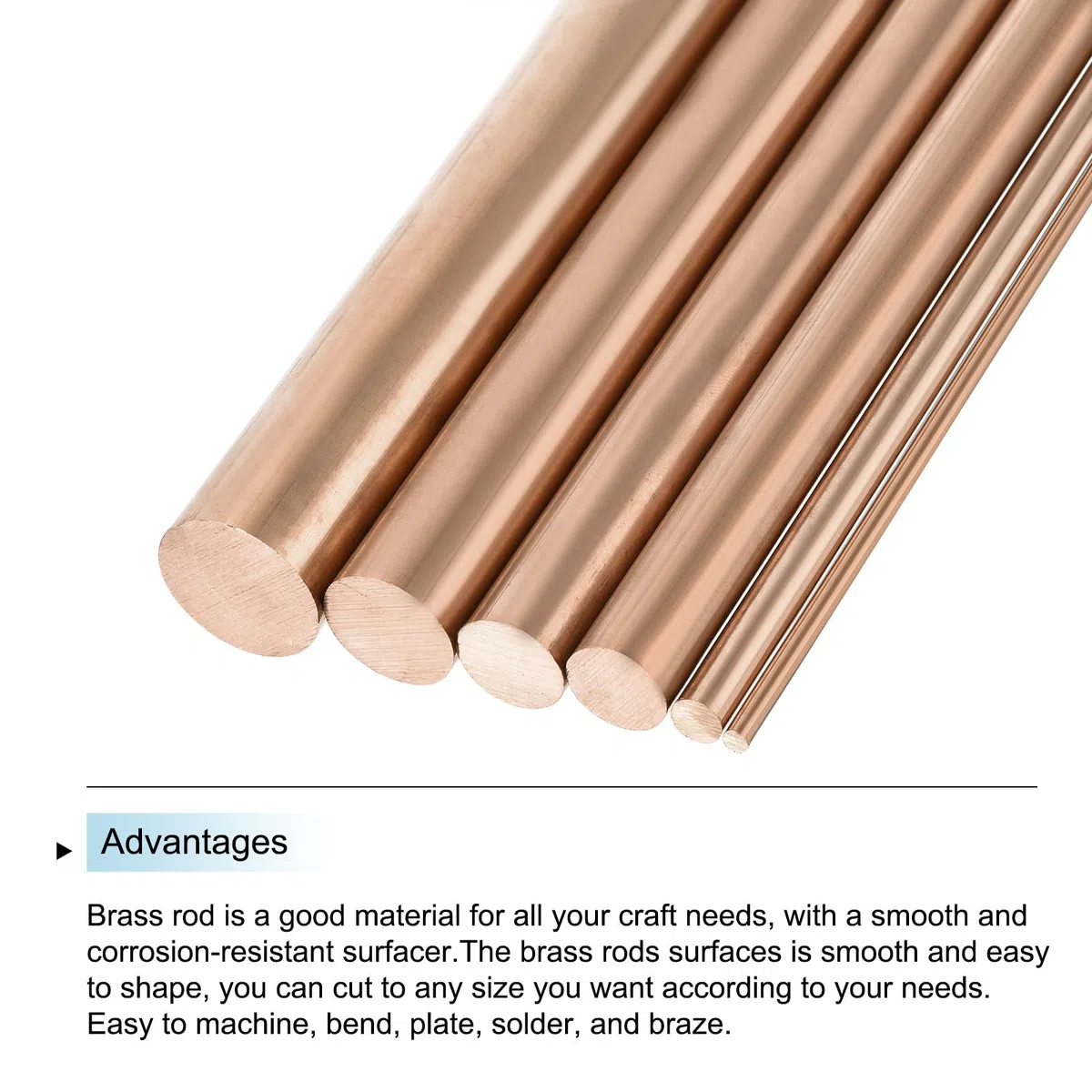 QUARKZMAN 4er Pack Reiner Kupfer Rundstab 10mm/0,39 Zoll Durchmesser 224mm/8,82 Zoll Länge Massiver Kupferstab Drehstahl Lager für DIY Metallhandwerk Metallbearbeitung Hobbys