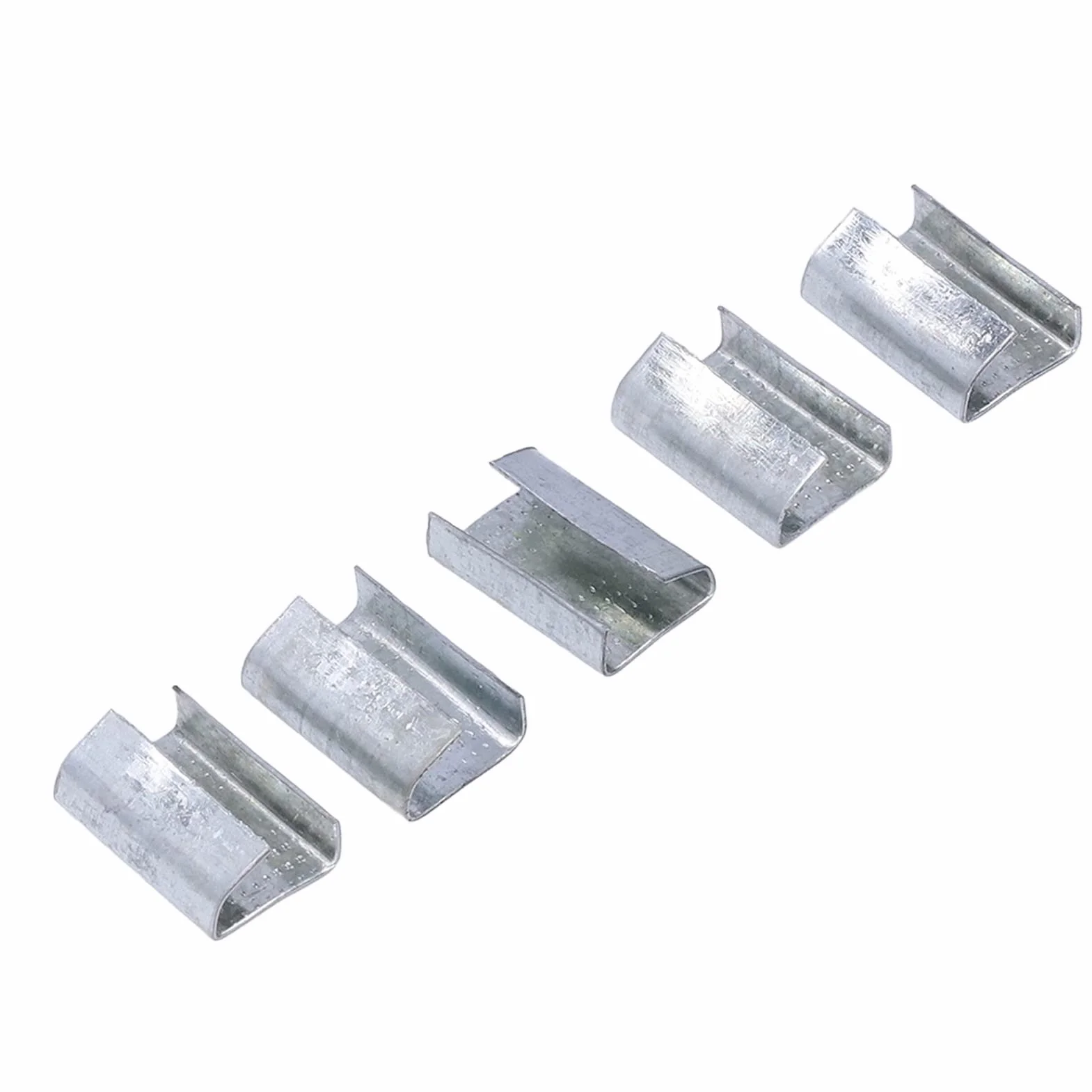 Metall-Umreifungsschnalle, Plomben für Stahlband Verzinkte Stahlverpackung Offene Plomben für 16 mm PET-Kunststoffband