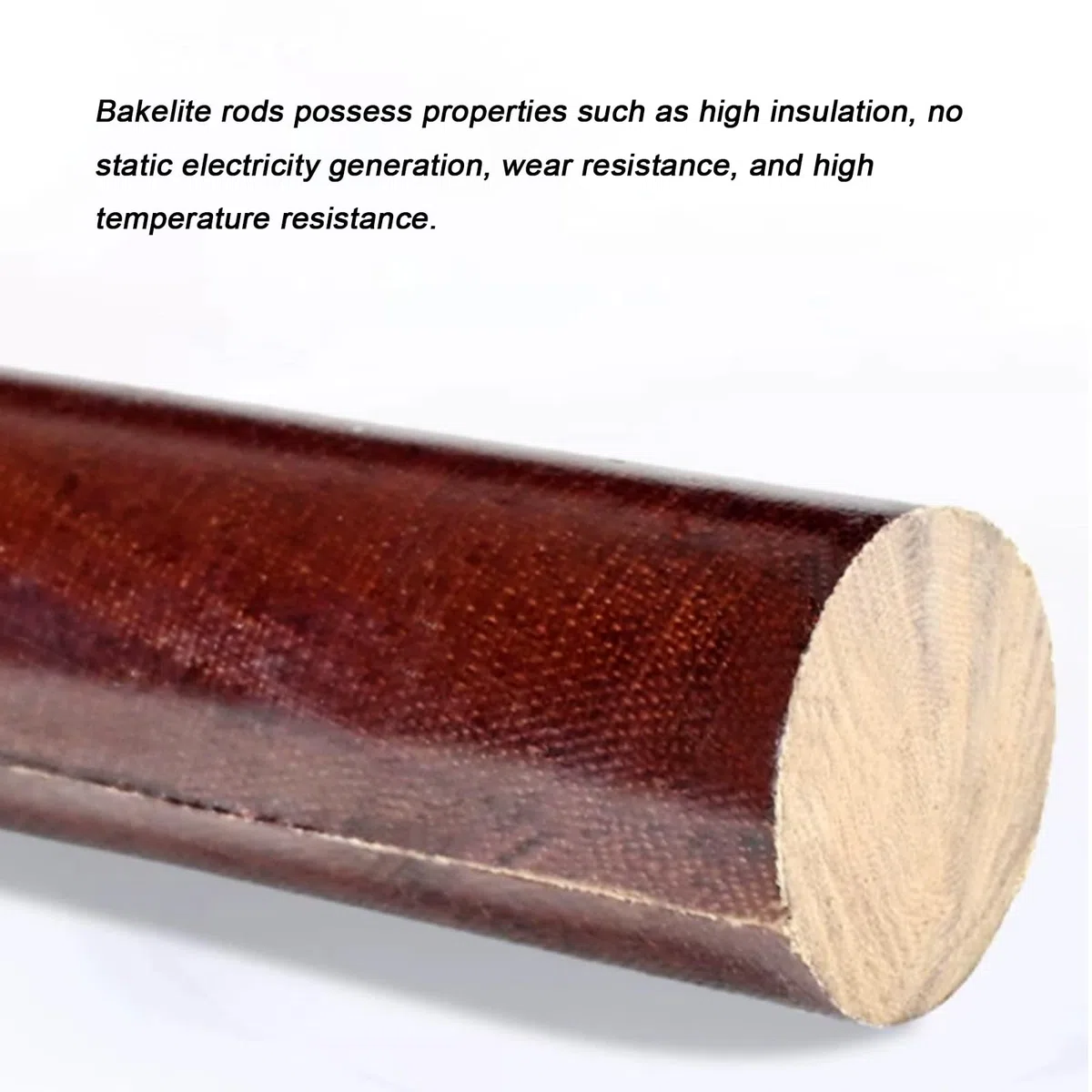 Bakelit Stab für Elektrische Isolierung Hochfeste Phenolharz Rundstange für Industrielle und DIY Anwendungen,45mm*0.5m