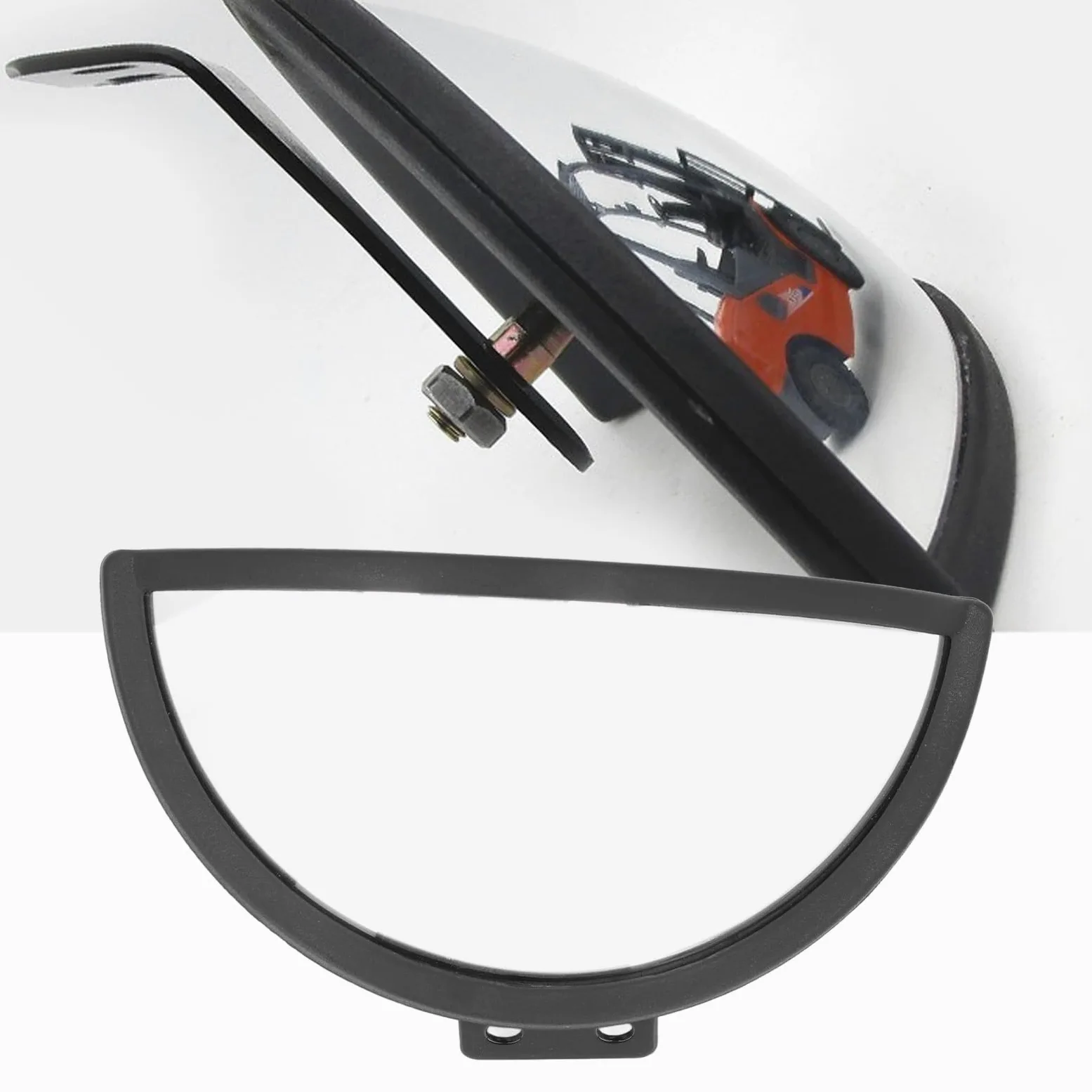 Rückspiegel für Gabelstapler, einstellbarer Halbkuppelspiegel Universeller konvexer Rückspiegel Weitwinkelkonvexer Sicherheitsspiegel Langlebiges Gabelstapler-Zubehör