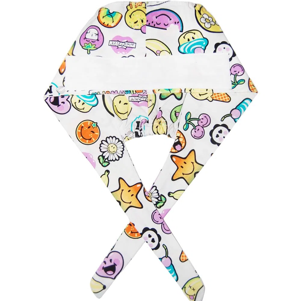 2 Stück Zähne Bedruckte Scrubs Mütze mit Knöpfen Verstellbare Baumwoll Scrub Cap Bouffant Mütze Frauen Scrubs Hüte Unisex Stillkopfbedeckung