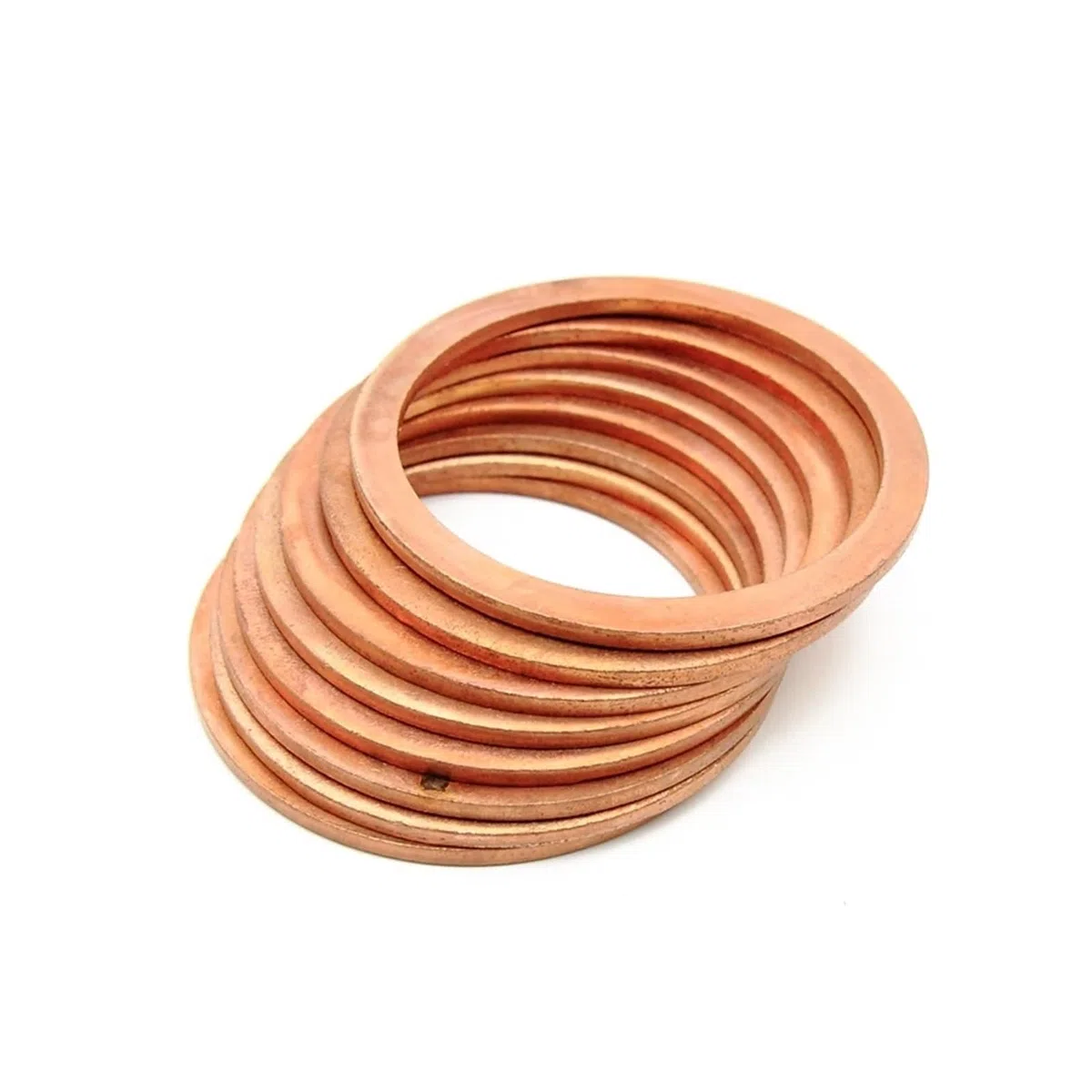 Kupfer-Unterlegscheibe M12 Dichtung Innendurchmesser 12 mm Dichtring Dünnblech T3 Rote Kupfer-Unterlegscheibe(Size:12x15.5x0.6 (100pcs))