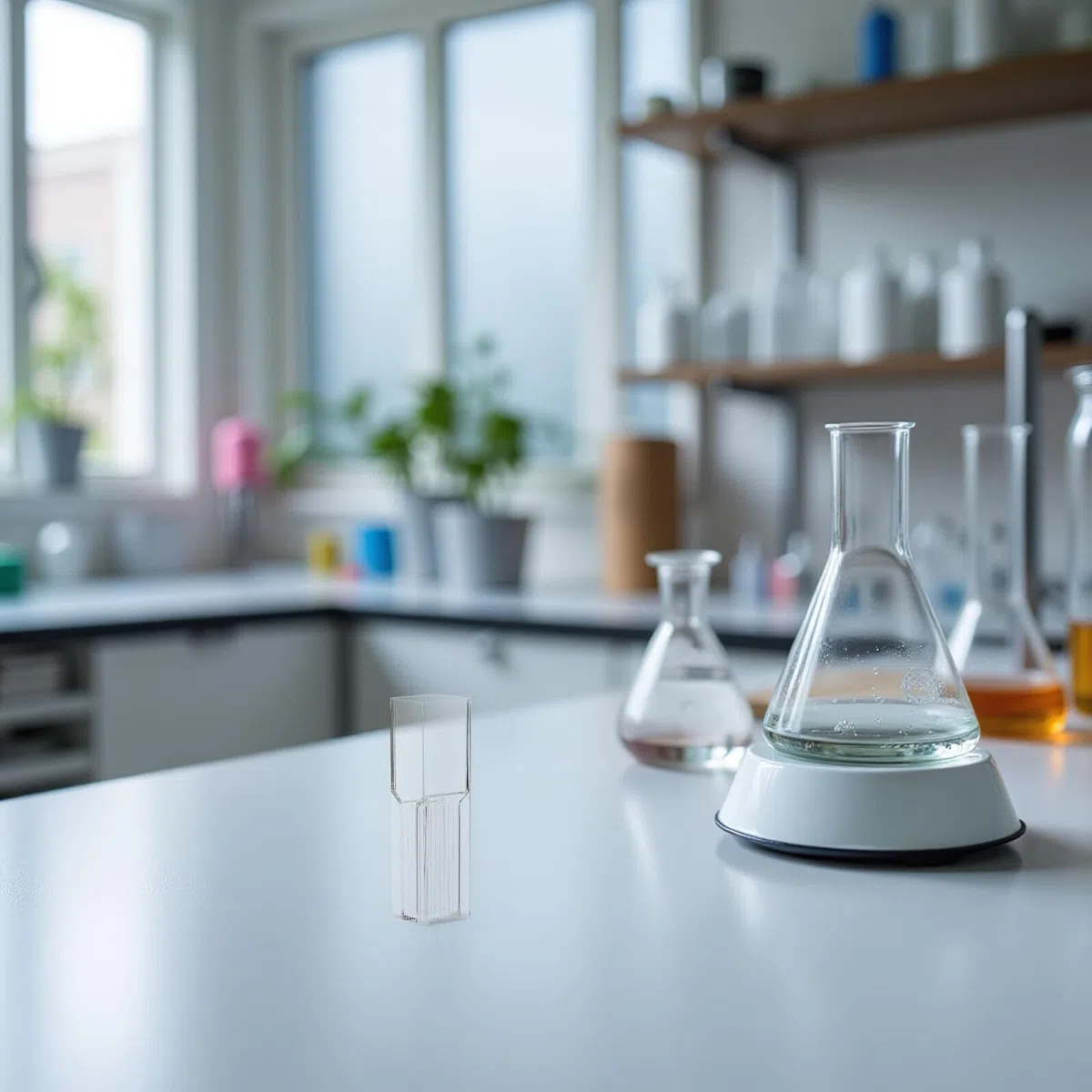 PRETYZOOM 100 Stück 1,5 ml Quadratische Kunststoff Küvetten mit Vier Optischen Fenstern Transparente Labor Küvetten für Kolorimetrische Analyse und Chemische Experimente