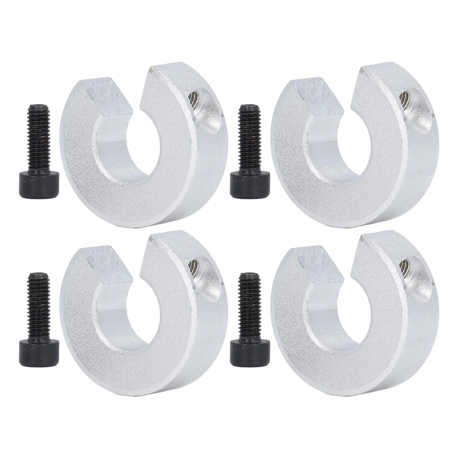 Set mit 4 Schellen für Linearschiene, ID-Ringe, 16 mm, Durchmesser 35 mm, Dicke 10 mm, Befestigungsring für Wellenbegrenzung aus Aluminiumlegierung mit M4-Schraube, All-in-One-Zange