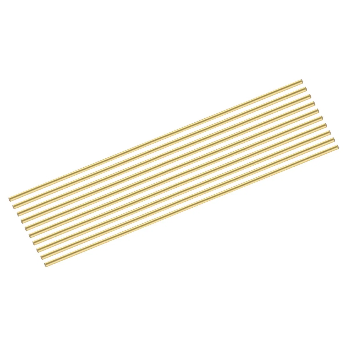 QUARKZMAN 10 Stück Messingstangen 5mm x 300mm Messing Vollmaterial Rundstab für Messergriffe Pin DIY Handwerk Modellflugzeug