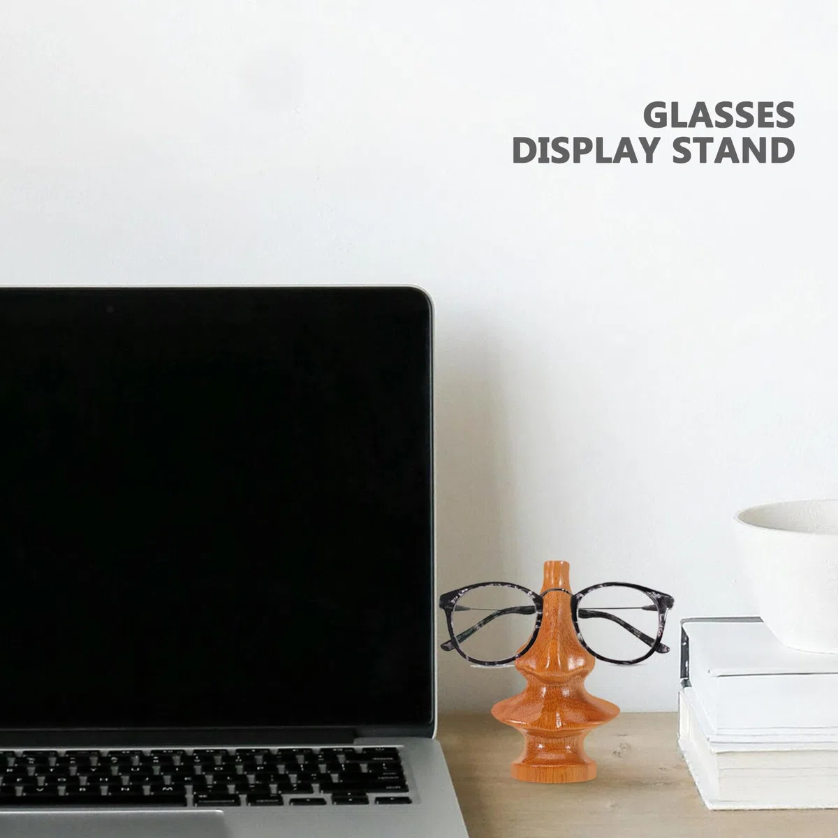 SOLUSTRE Holz Brillenhalter Sonnenbrillen Displayständer für Schreibtisch mit Stabiler Konstruktion und Minimalistischer Form für Auto und Professionelle Nutzung